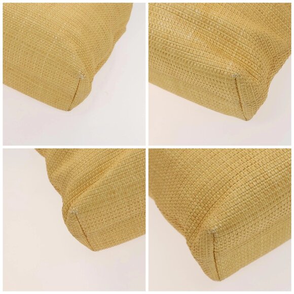 CHANEL Tote Bag Raffia Leather Beige Brown gold - Picture 15 of 15